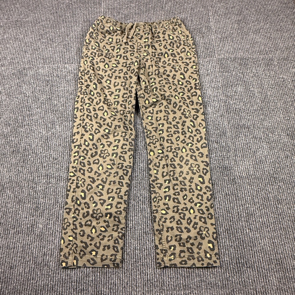 Vans Range Elastic Size X-Small Relaxed Fit Leopard Print Pants Olive Green